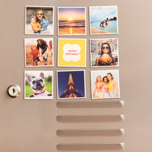 Load image into Gallery viewer, Photo magnets for locker showcasing best memories and happy birthday message